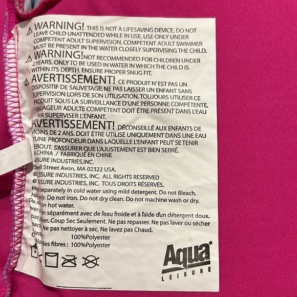 Aqua Leisure 4-6 Years Old Maximum 50 Pounds Swim Vest - Picture 4 of 9